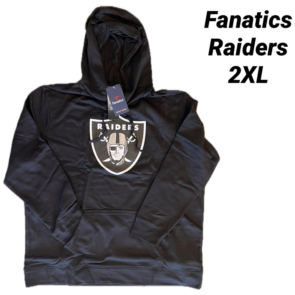 Fanatics Black XL Las Vegas Raiders Primary Logo Hoodie Football NFL
